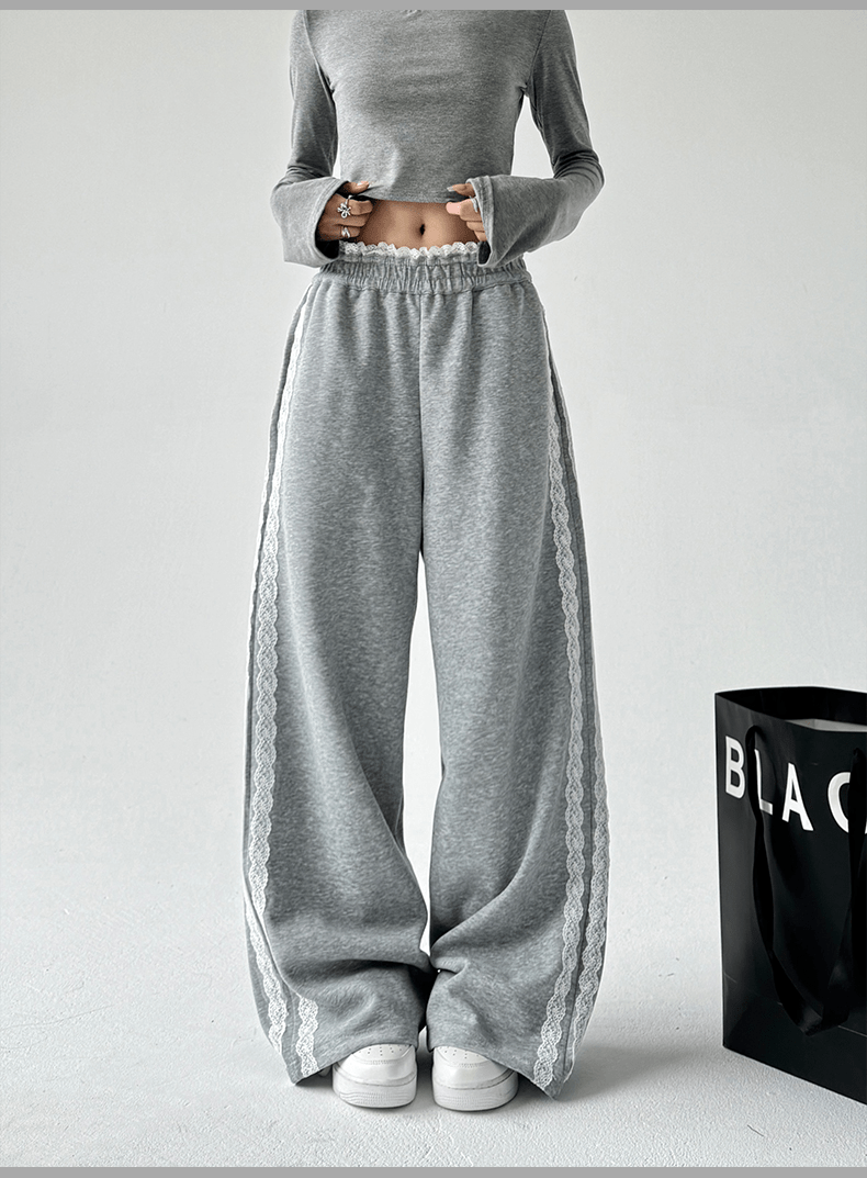 Lace Stripe Wide - Leg Sweatpants - COPPING THREADS - CT Select Hauptbild