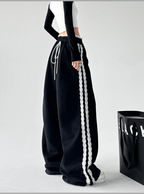Lace Stripe Wide - Leg Sweatpants - COPPING THREADS - CT Select