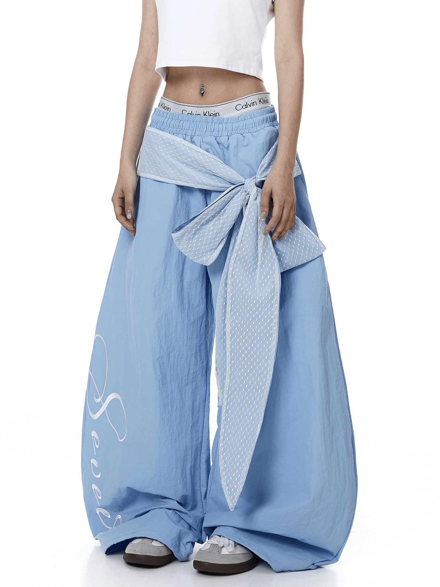 Lace Tie Layered Parachute Pants - COPPING THREADS - CT Select