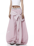 Lace Tie Layered Parachute Pants - COPPING THREADS - CT Select