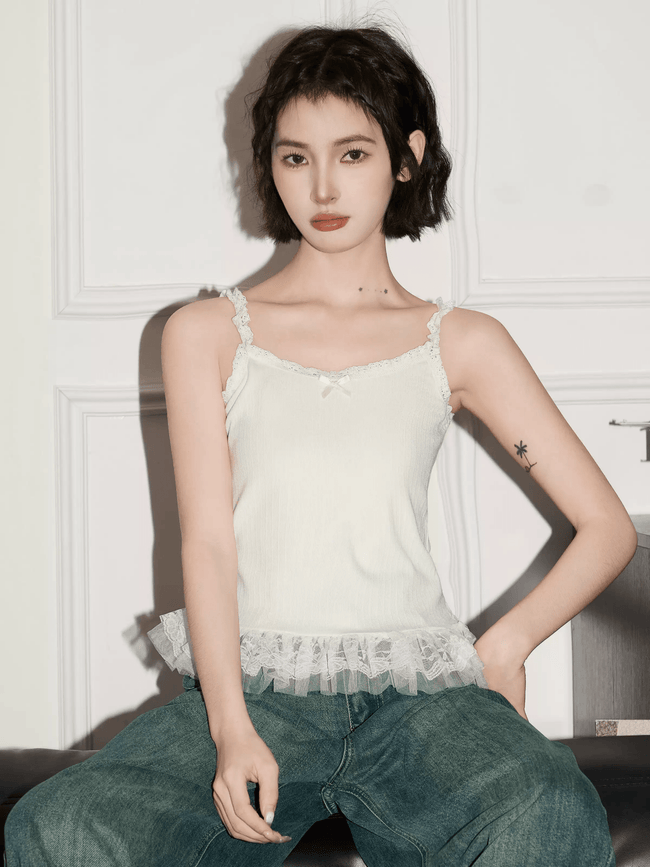 Lace Trim Cami Top Main Image