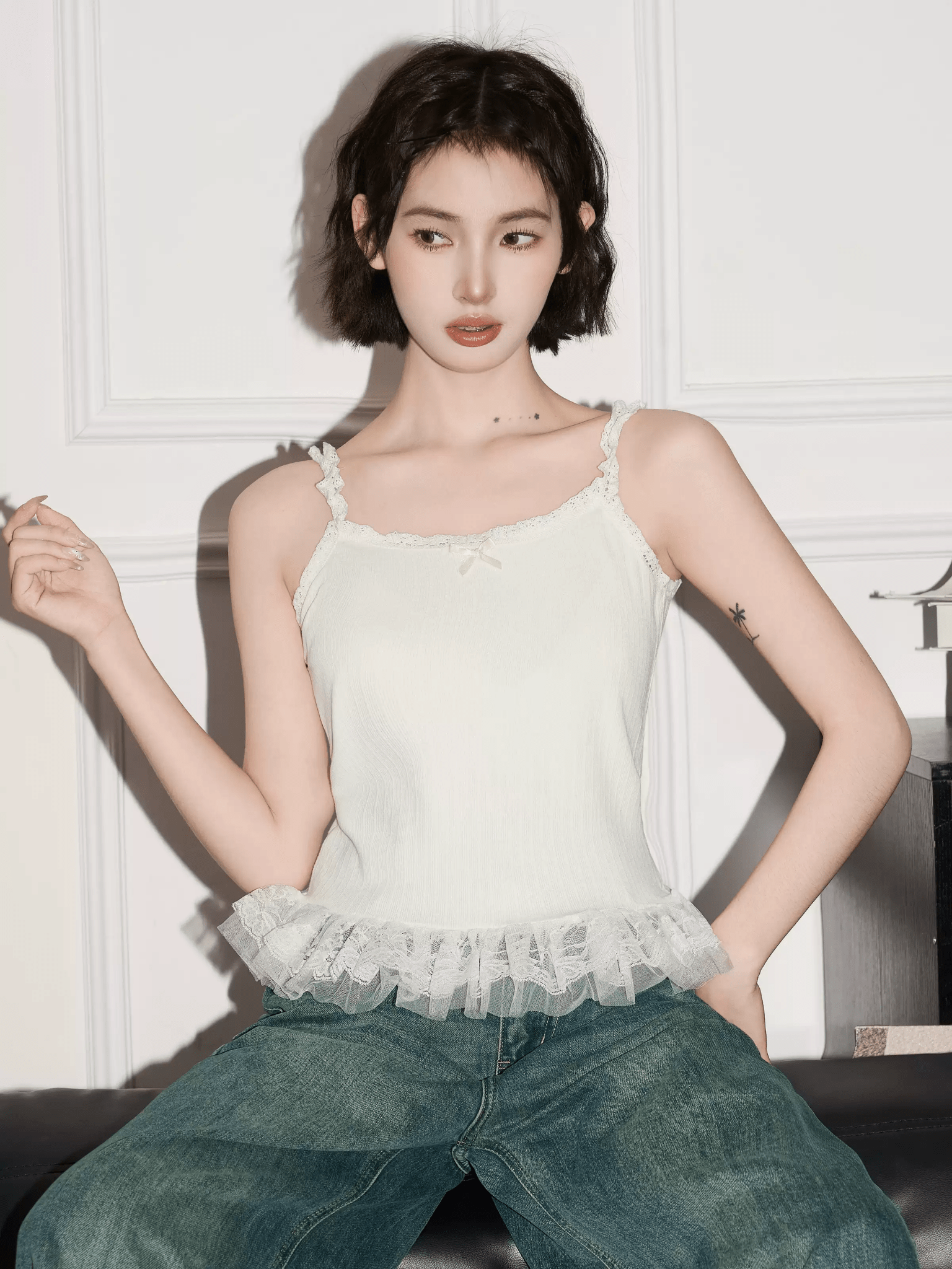 Lace Trim Cami Top - COPPING THREADS - CT Select