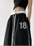 Lace Trim Double Waist Wide - Leg Pants - COPPING THREADS - CT Select