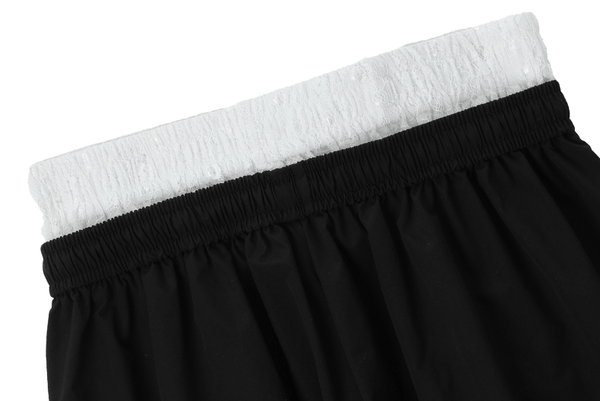 Lace Trim Double Waist Wide - Leg Pants - COPPING THREADS - CT Select