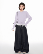 Lace Trim Faux Layered Knit Cardigan - COPPING THREADS - CT Select