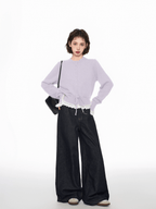 Lace Trim Faux Layered Knit Cardigan - COPPING THREADS - CT Select