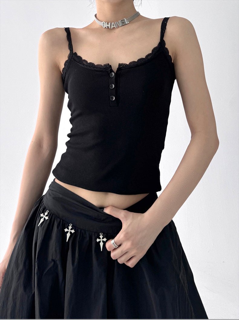Lace-Trim Fitted Camisole - CT3503 - COPPING THREADS - CT ORIGINALS