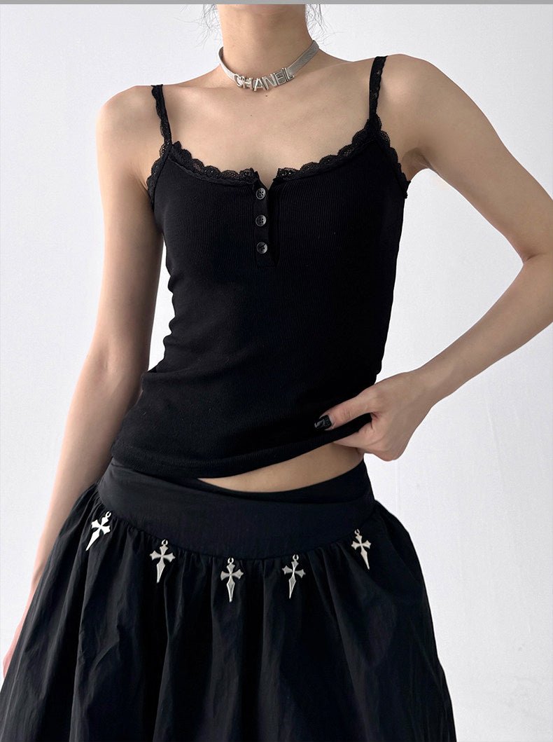 Lace-Trim Fitted Camisole - CT3503 - COPPING THREADS - CT ORIGINALS