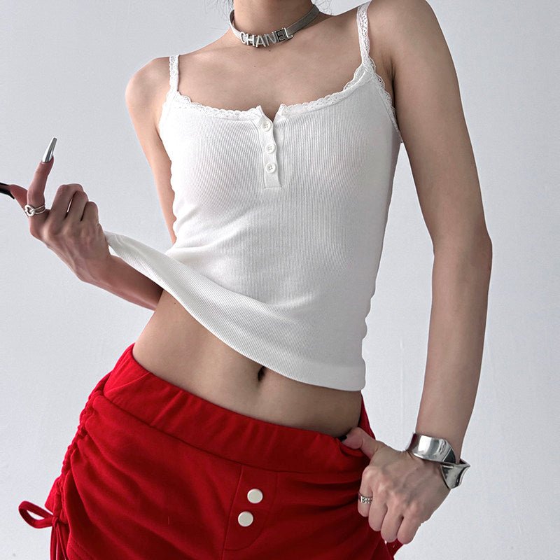 Lace-Trim Fitted Camisole - CT3503 - COPPING THREADS - CT ORIGINALS