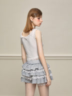 Lace Trim Fitted Tank Top - COPPING THREADS - AYF