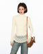Lace Trim Mock Neck Knit Sweater - COPPING THREADS - CT Select
