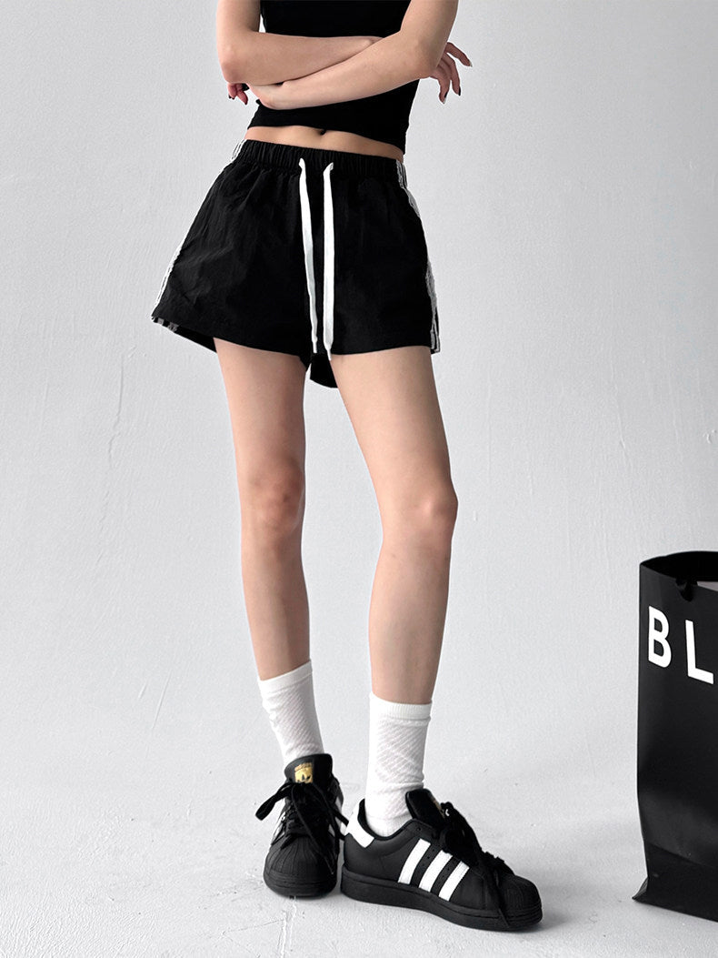 Lace-Trim Side-Stripe Shorts - CT090 - COPPING THREADS - CT ORIGINALS