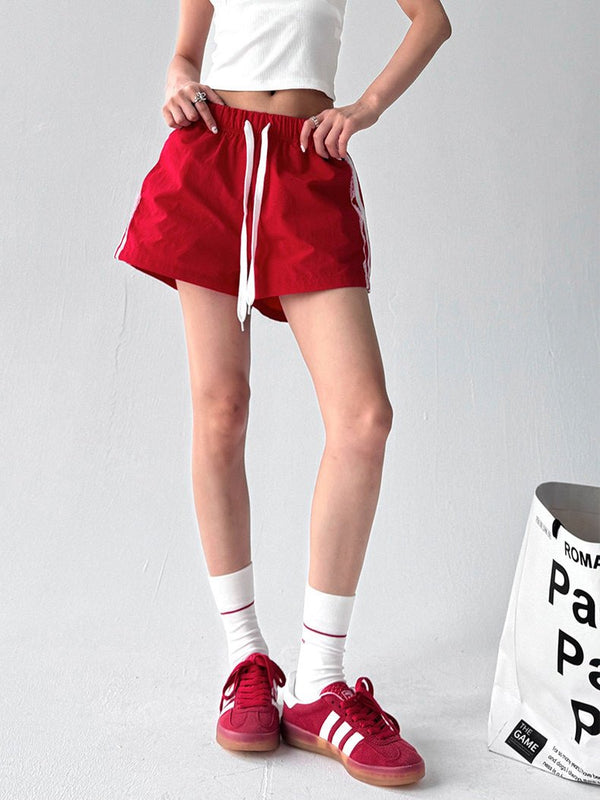 Lace-Trim Side-Stripe Shorts - CT090 - COPPING THREADS - CT ORIGINALS