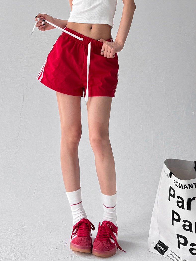 Lace-Trim Side-Stripe Shorts - CT090 - COPPING THREADS - CT ORIGINALS