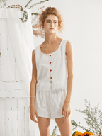 Lace - Trim Sleeveless Lounge Set - COPPING THREADS - CT Dreamscape