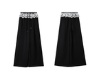 Lace Trim Waist Drawstring Wide - Leg Sweatpants - COPPING THREADS - CT Select
