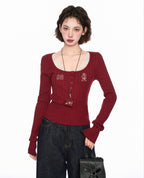 Lace U - Neck Slim - Fit Base Layer Top - COPPING THREADS - CT Select