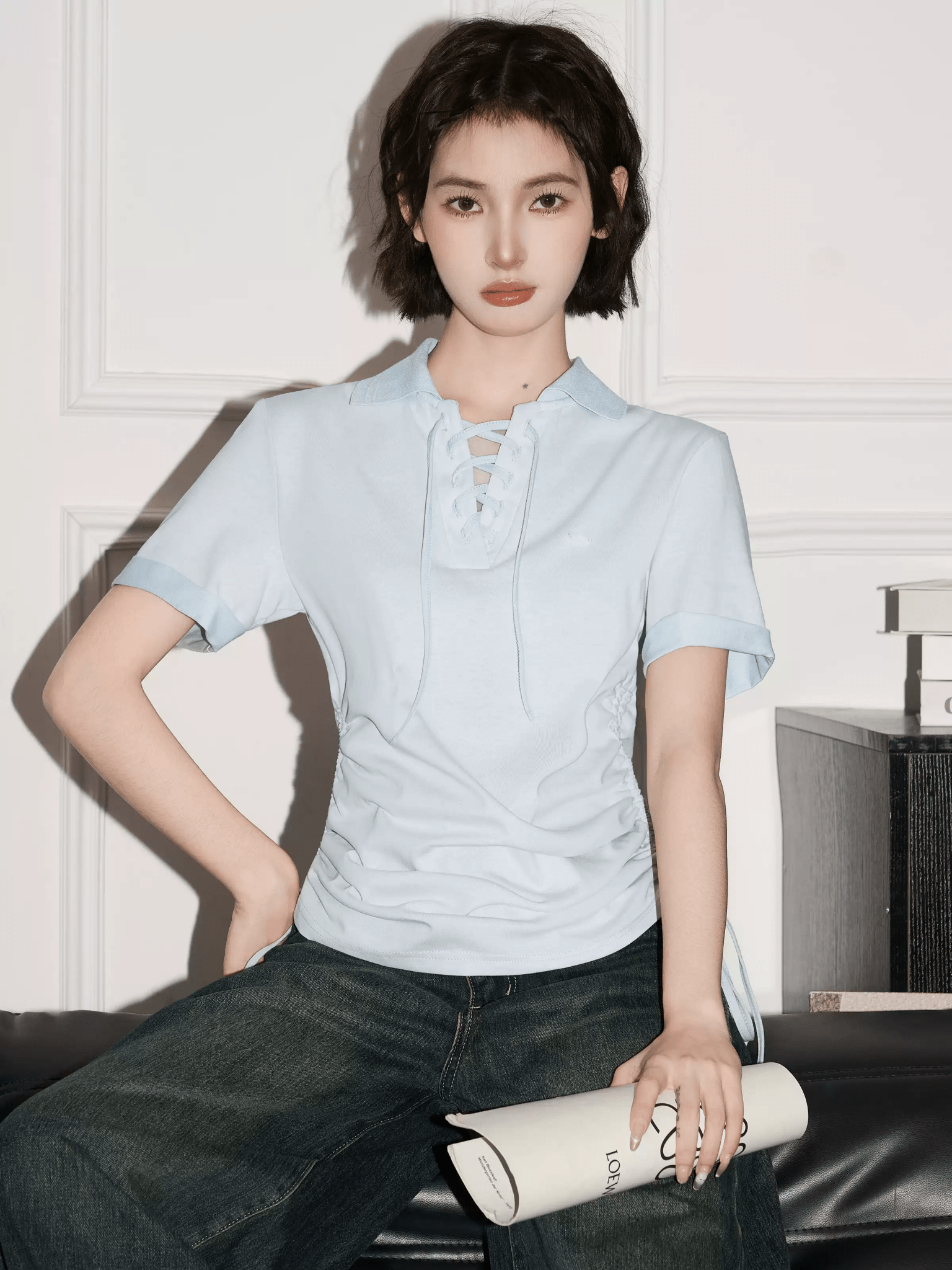 Lace-Up Polo Tee Secondary image