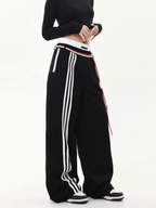 Lace - Up Stripe Wide - Leg Sweatpants - COPPING THREADS - CT Select