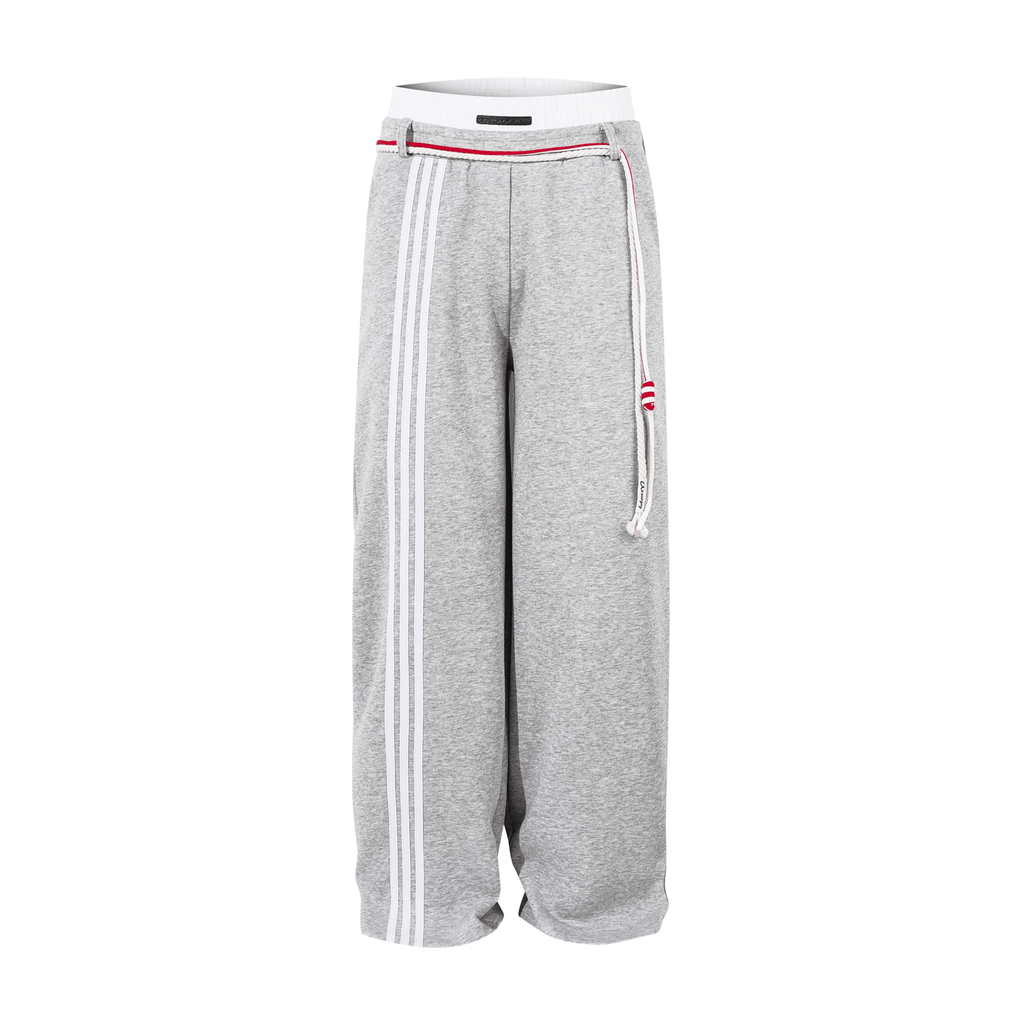 Lace - Up Stripe Wide - Leg Sweatpants - COPPING THREADS - CT Select