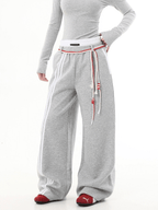 Lace - Up Stripe Wide - Leg Sweatpants - COPPING THREADS - CT Select