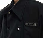 Layered Collar Double - Breasted Short Sleeve Shirt - COPPING THREADS - ArguE CulturE