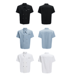 Layered Collar Double - Breasted Short Sleeve Shirt - COPPING THREADS - ArguE CulturE