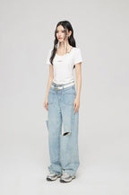 Layered Cut - Out Tee - COPPING THREADS - CT Select