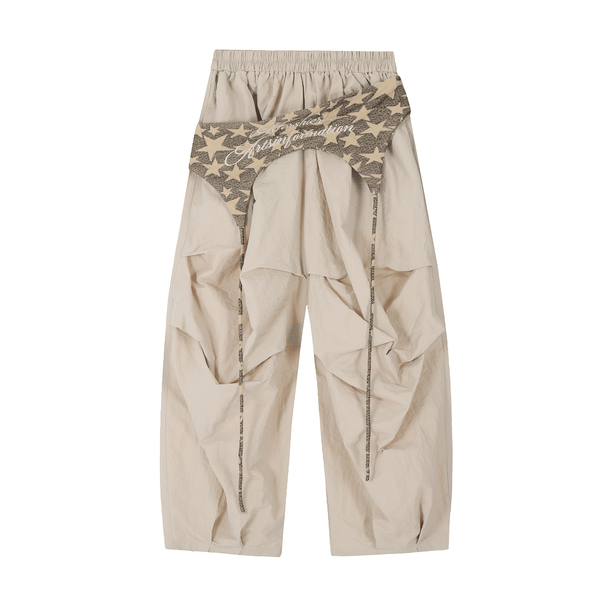 Layered Flap Wide - Leg Parachute Pants - COPPING THREADS - CT Select