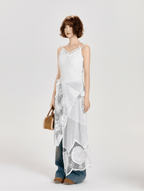 Layered Lace - Trimmed White Lace - Up Slip Dress - COPPING THREADS - CT Select