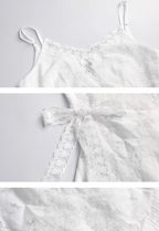 Layered Lace - Trimmed White Lace - Up Slip Dress - COPPING THREADS - CT Select