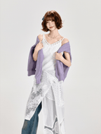 Layered Lace - Trimmed White Lace - Up Slip Dress - COPPING THREADS - CT Select