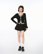 Layered Look Bow - Tie Knit Sweater - COPPING THREADS - CT Select