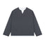 Layered-Look Boxy Waffle Henley - COPPING THREADS - IDLT