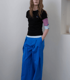 Layered - Look Contrast Sleeve Slim Fit Tee - COPPING THREADS - CHICISLAND