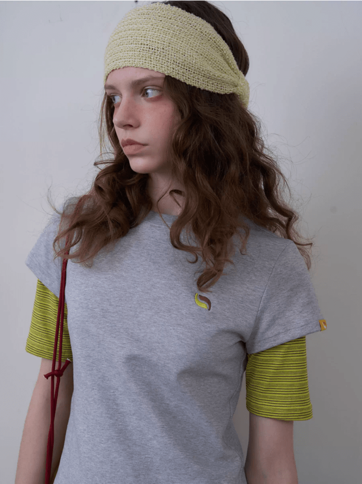 Layered - Look Contrast Sleeve Slim Fit Tee - COPPING THREADS - CHICISLAND