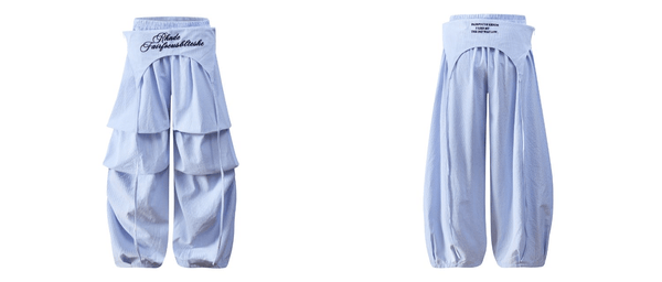 Layered Parachute Pleated Wide - Leg Pants - COPPING THREADS - CT Select