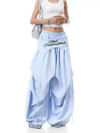 Layered Parachute Pleated Wide - Leg Pants - COPPING THREADS - CT Select