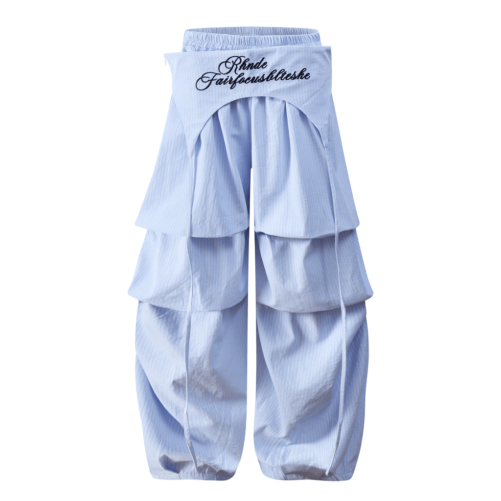 Layered Parachute Pleated Wide - Leg Pants - COPPING THREADS - CT Select