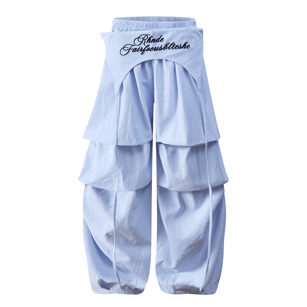 Layered Parachute Pleated Wide - Leg Pants - COPPING THREADS - CT Select