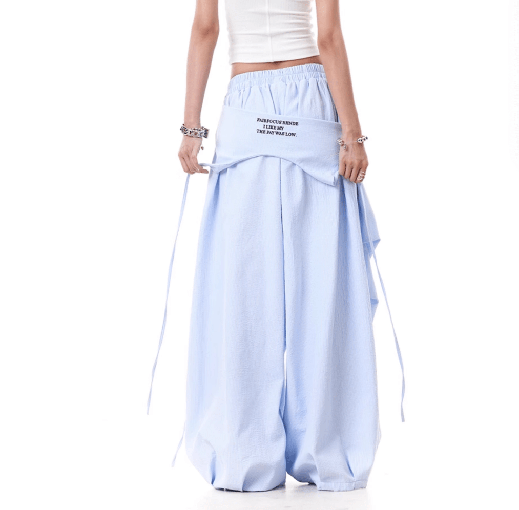 Layered Parachute Pleated Wide - Leg Pants - COPPING THREADS - CT Select