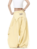 Layered Parachute Pleated Wide - Leg Pants - COPPING THREADS - CT Select