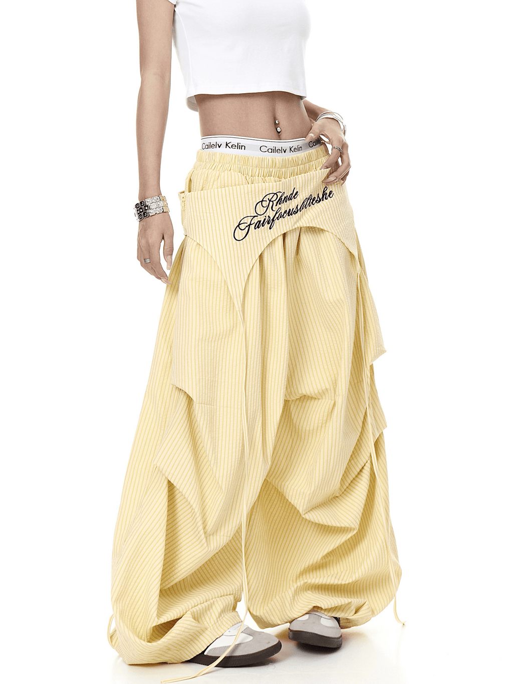 Layered Parachute Pleated Wide - Leg Pants - COPPING THREADS - CT Select