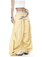 Layered Parachute Pleated Wide - Leg Pants - COPPING THREADS - CT Select