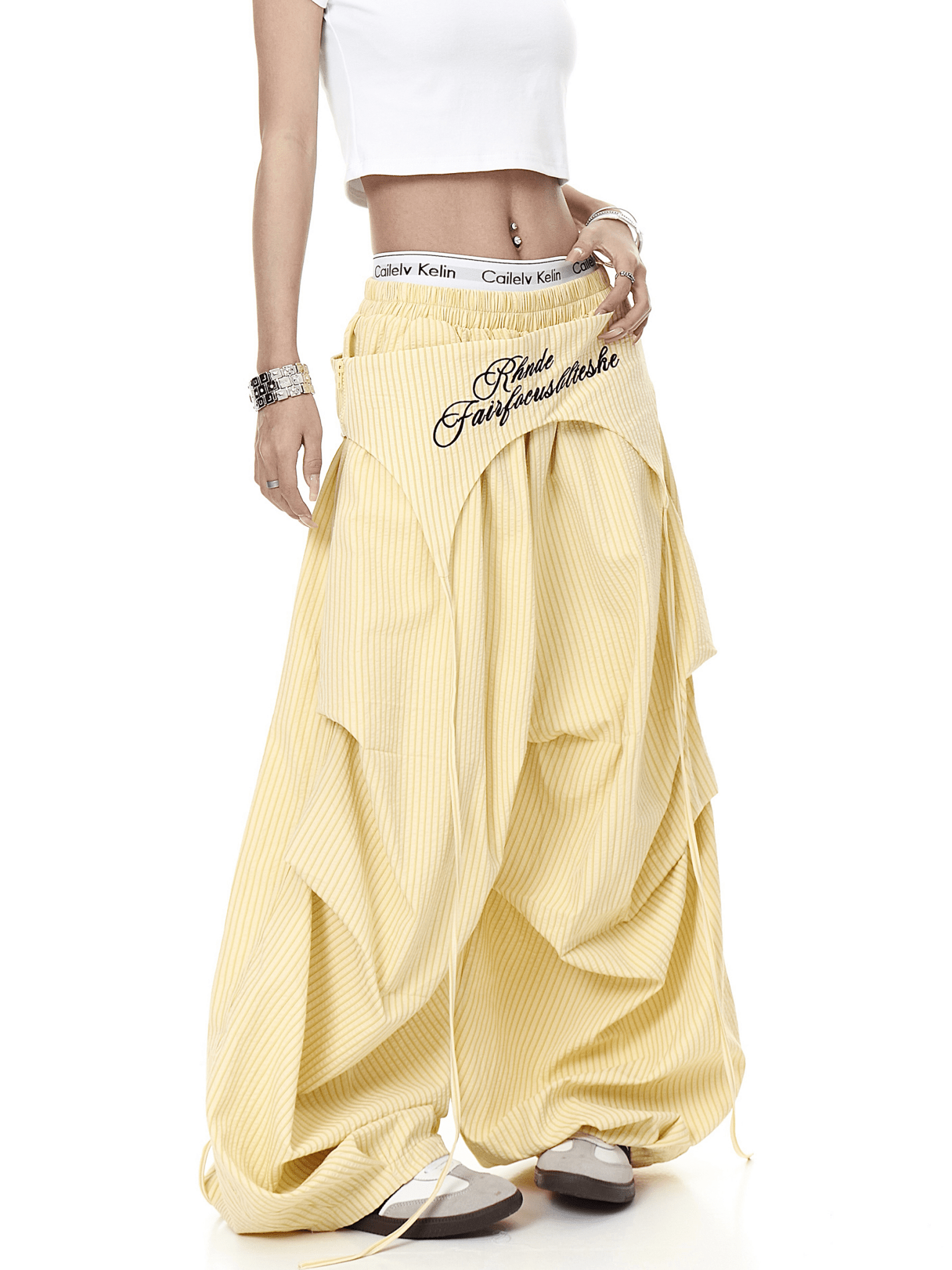 Layered Parachute Pleated Wide - Leg Pants - COPPING THREADS - CT Select