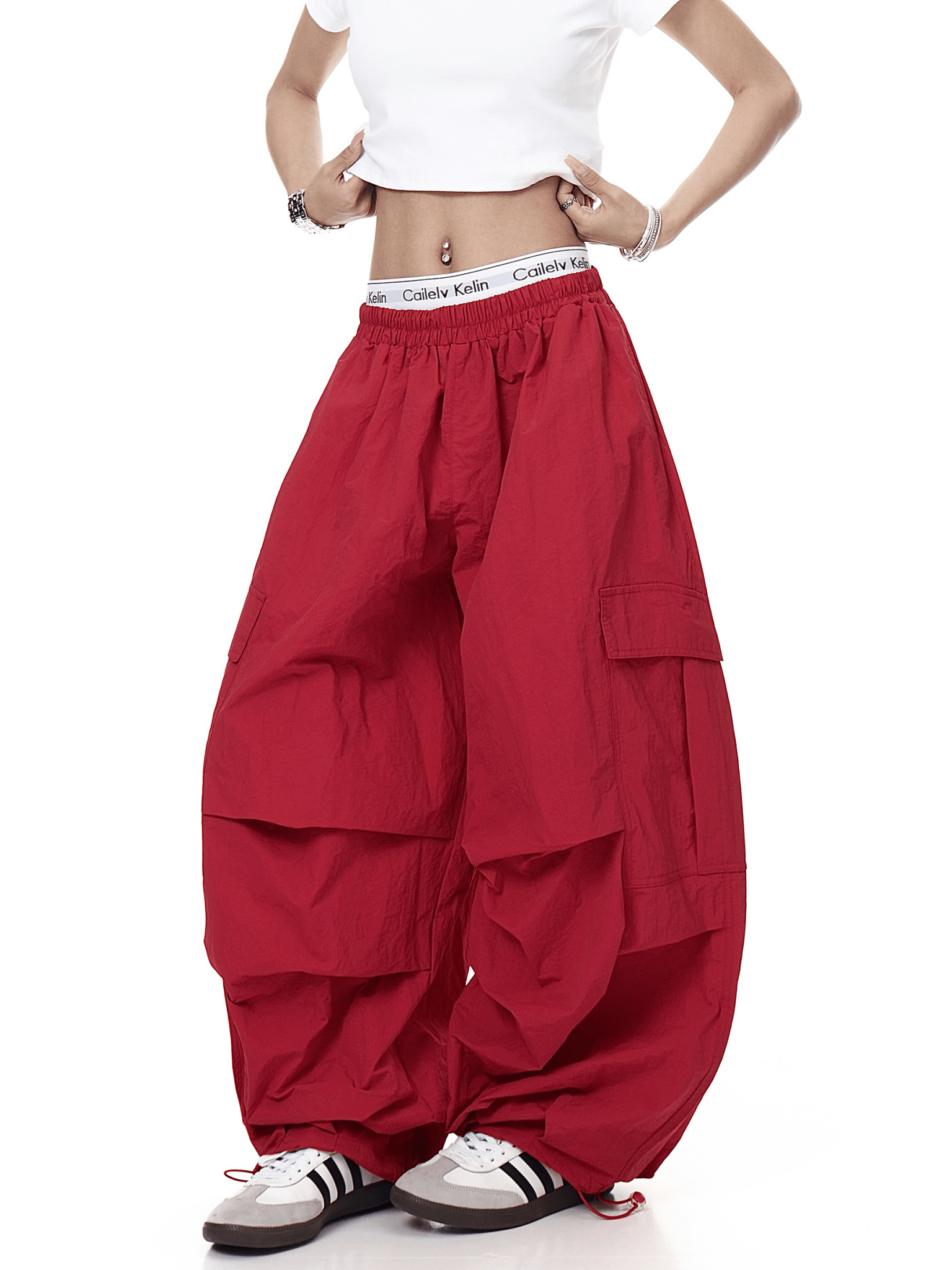 Layered Pocket Wide - Leg Paratrooper Cargo Pants - COPPING THREADS - CT Select