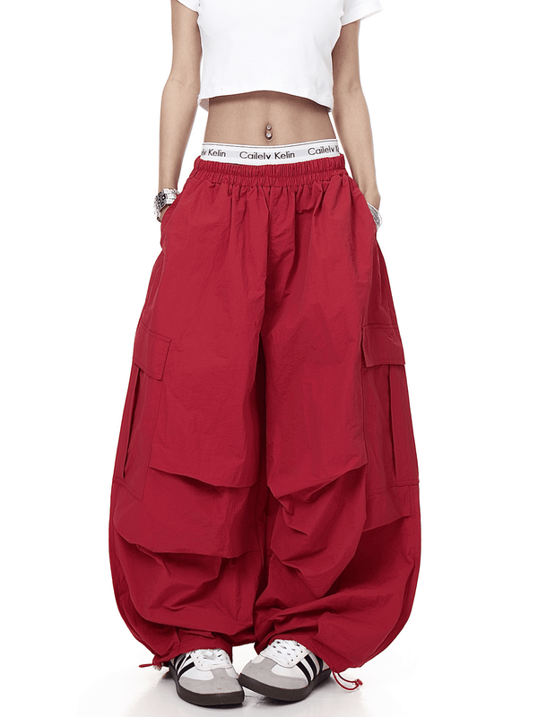 Layered Pocket Wide - Leg Paratrooper Cargo Pants - COPPING THREADS - CT Select