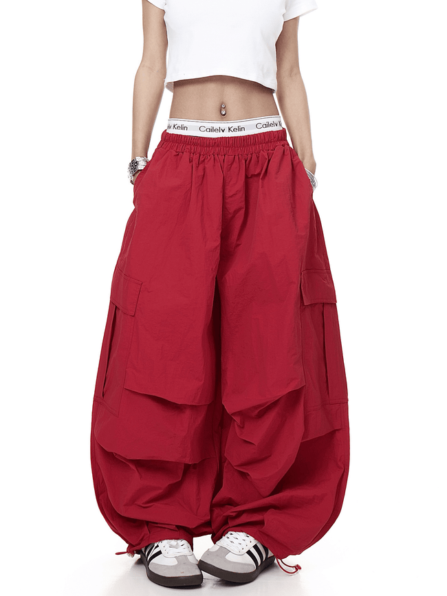 Layered Pocket Wide - Leg Paratrooper Cargo Pants - COPPING THREADS - CT Select Hover Image