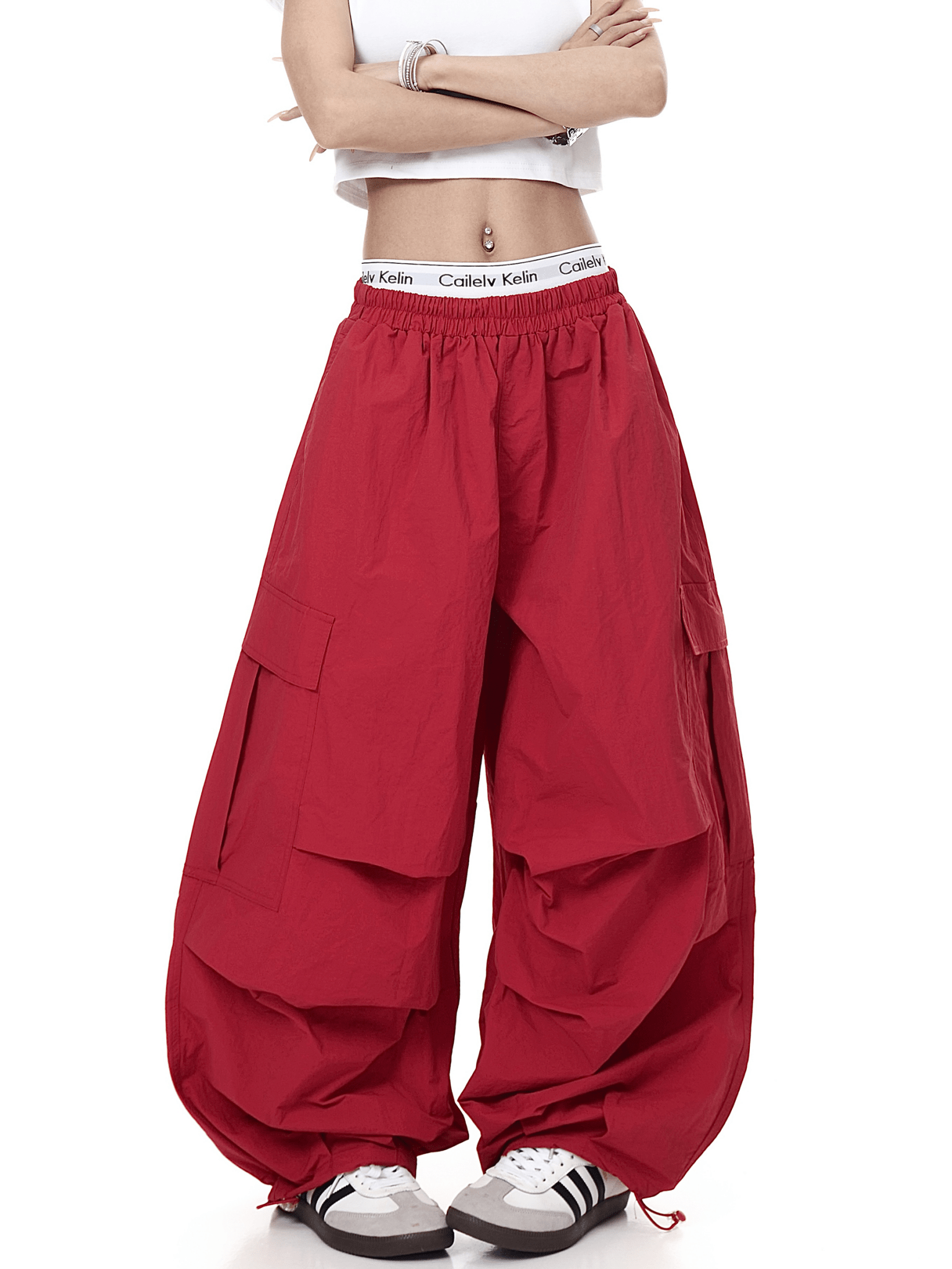 Layered Pocket Wide - Leg Paratrooper Cargo Pants - COPPING THREADS - CT Select