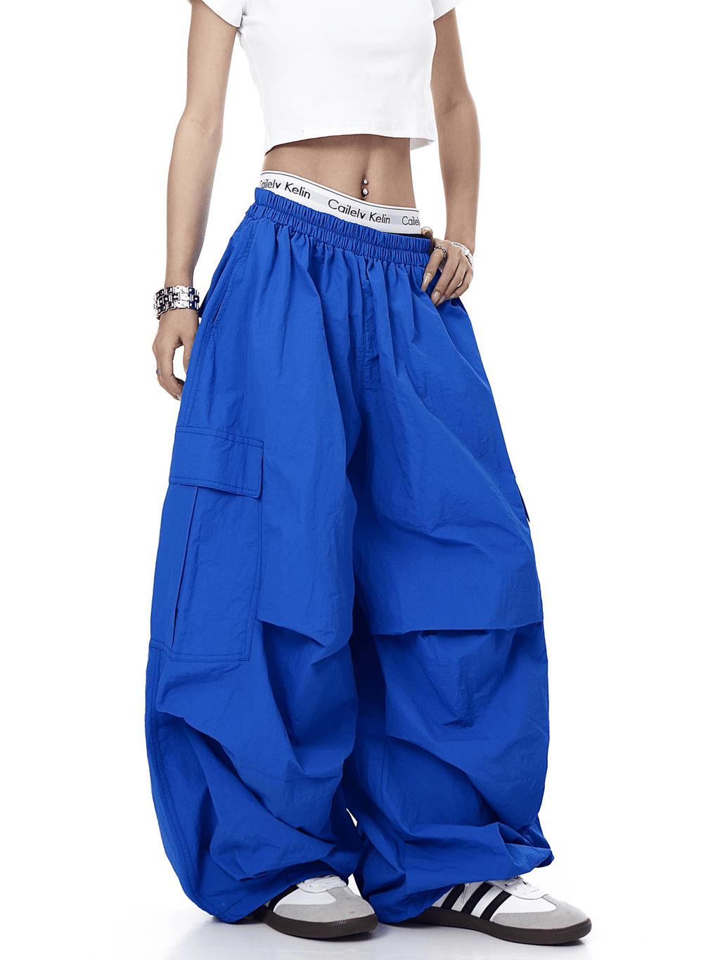 Layered Pocket Wide - Leg Paratrooper Cargo Pants - COPPING THREADS - CT Select